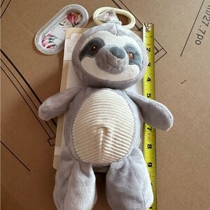 14" Kellytoy Tan Beige Sloth Plush 12” Crinkle Rattle Stuffed Animal
